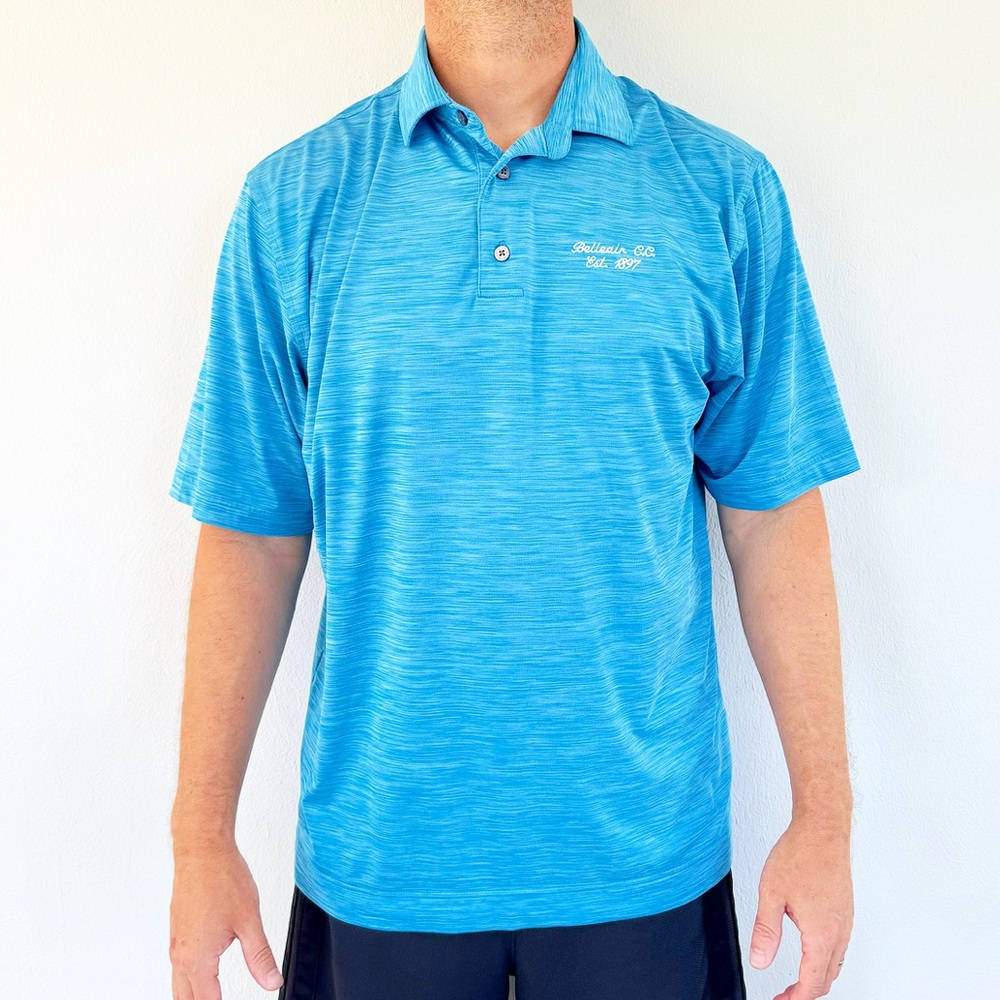 FootJoy blue embroidered logo performance stretch golf polo size large